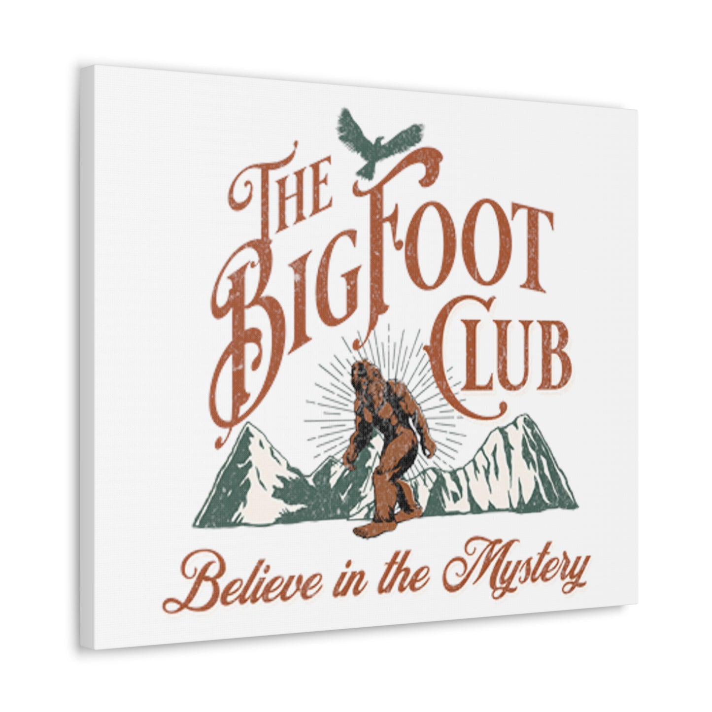 The Bigfoot Club Canvas Gallery Wraps Gift Hunter Men Women Unisex Sasquatch Yeti Hunters