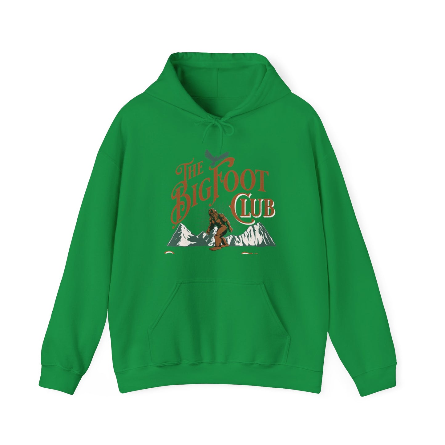 The Bigfoot Club - Believe in the Mystery Unisex Heavy Blend™ Hooded Sweatshirt as a Gift Birthday Holiday Sasquatch Hunter Yeti